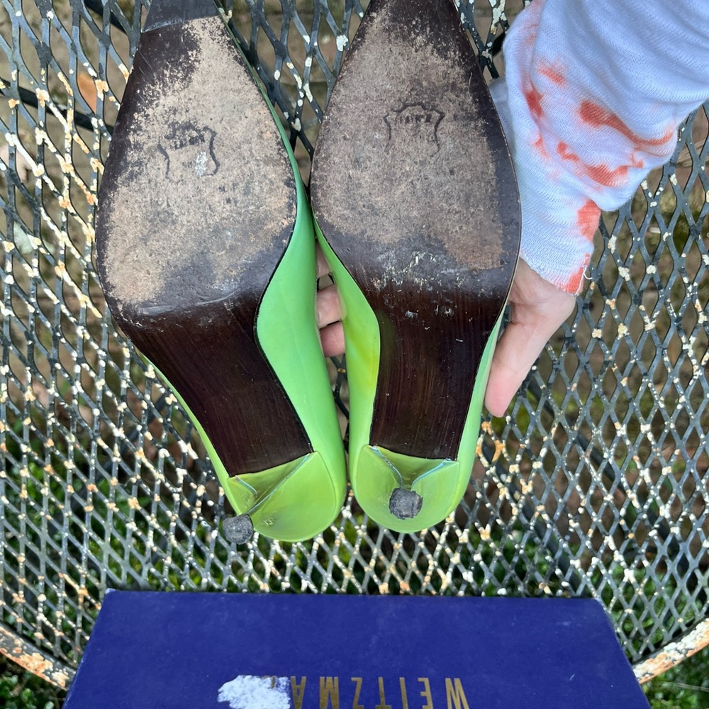 Stuart Weitzman Lime Green Heels - Picture 8 of 9